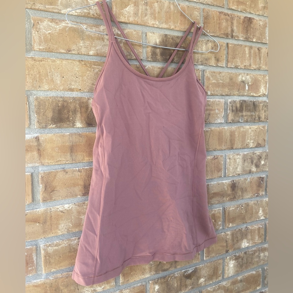 Lululemon Free To Be Tank Everlux Pink Taupe ~ Size 6 - Picture 5 of 9
